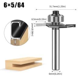 1pc 6mm 12mm Shank Ball T-cutter Woodworking Milling Router Bit Slotting Cutter 2-in-1 Slotting Crabapple Angle Milling Cutter