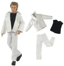 1 Set Doll Clothes Leather coat Outfit for 12 inch Ken Doll Many Style for Choice A02