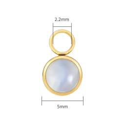 Right Grand ASTM F136 Titanium Opal Moonstone Earring Charm for Huggie Hoop Helix Cartilage Clicker Earlobe Piercing Jewelry