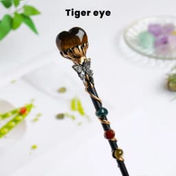 1PC Amethyst Rolling Stone Magic Scepter Natural Stones Fairy Lucky Tumble Stone Gem Scepter Decorative Fairy Magic Stick