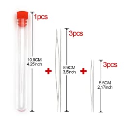 5PCS Open Curved Beading Needles Pins Jewelry Making Tools Stainless Steel Needle for Bead Threading Pins DIY Necklace Bracelet