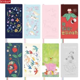 Kinbor Original Undated Weekly Planner, Illustrated Hardcover Journal with Two Pages Per Week, Portable To-Do List Notebook Slim