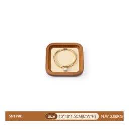 WoodTen Solid Wood Jewelry Tray Retro Ring Earring Display Necklace Bracelet Watch Jewelry Tray Stackable Jewelry Organizer Tray