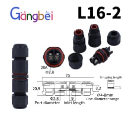 IP68 L12 L16 L20 L25 Waterproof Cable Connector 2/3/4Pin Screw Wiring Terminal Wire Connectors for Electrical Light Junction Box