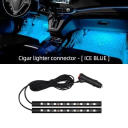 Car Neon Light Foot Light LED Interior Decoration Backlight Cigarette Lighter 5V USB Atmosphere Lamp Vehicle Accessories