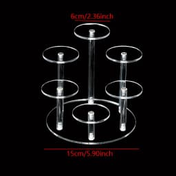 4 Layers Transparent Removable Acrylic Display Stand Square Holder Rack Garage Kit Blind Box Display Stand Jewelry Holder Shelf