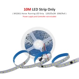 DC24V 10M WS2811 Horse Race LED Strip 2835 120Led/m Running Water Flowing Light with Wireless Controller Cool Natural Warm White