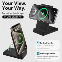 Fast Charging Magnetic Wireless Charger Stand Intelligent Heat Dissipation For Magsafe iPhone 17 16 15 14 13 12 Pro Max Android