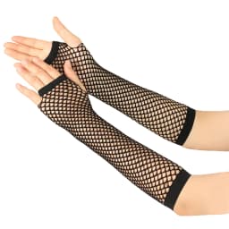 New 1Pair Womens Long Fishnet Net Gloves Fingerless Mesh Gloves Punk Rock Fancy Night Club Party Arm Warmer Gloves Sexy Gloves