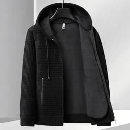 Legible Autumn Winter Casual Sweaters Men Solid Color Hooded Sweatercoats Male Loose Zip-up Knitted Cardigan Man