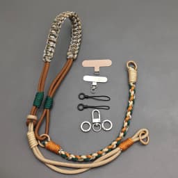 Multi-purpose Adjustable DIY Hand Braided Phone Lanyard Detachable Bag Strap Outdoor Anti-lost Shoulder Strap Accessories