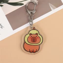 Cute Capybara Keychain Cartoon Water Dolphin Key Chain Acrylic Pendant DIY Small Charm