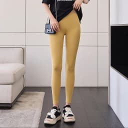 BIVIGAOS 2025 New Imported Cotton Spring Summer Knitted Leggings Women Elastic Slim Tight Comfortable Simple Casual Leggings