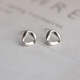Silver Plated Creative Ear Hole Earrings for Women Prevent Korean Style Stud Earrings Allergy Earrings Fine Jewelry Accessories