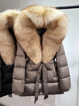 Lagabogy 2025 Top Quality Winter White Goose Down Jacket Women Coat Natural Silver Fox Fur Hooded Thick Female Waterproof Parkas