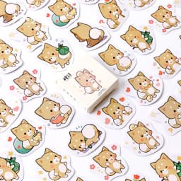 45 Pcs/Box Cute Cat Mini Paper Sticker Kawaii Diy Diary Album Scrapbooking for Decoration School Supplies Stationery Stickers