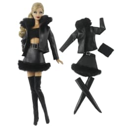 Handmade BABI CLOTHES Leather Fur Clothes Outfit for 11.5 inch 30cm Doll bjd clothes Many Style Gifts for doll accessories