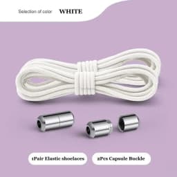 2024 New Round Elastic Laces Sneakers Shoelaces Without Ties No Tie Shoe Laces Kids Adult Quick Shoe Lace Rubber Bands for Shoes