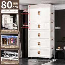 Installation Free Baby Wardrobe Foldableing Storage Cabinet Multi Layer Children's Small Wardrobe Home Clothes Storage Box Stora