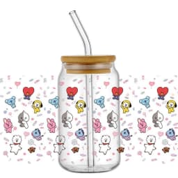 Popular Korean oppa groups easy peel waterproof Party DIY Decals 3D transfers uvdtf tumbler stickers 16oz uv dtf cup wraps