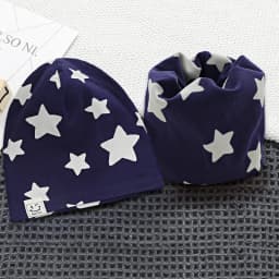 2024 New Cotton Children's Single-layer Hat Scarf 2-piece Set Spring Autumn Girls Hat Scarf Baby Boys Head Cover Kids Hat Set