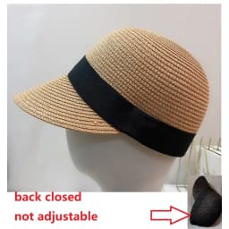 Women Ponytail Straw Sun Hat Wide Brim Visor Summer Adjustable Cap Sun Beach Foldable Hats