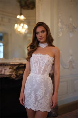 Unique Spaghetti Straps 3D Flower Lace Applique Wedding Dress Short/Sheath Custom Made Bridal Gown Vestido De Noival
