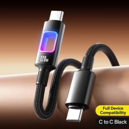 NNBILI 120W USB C To USB C For iPhone 16 17 Pro Fast Charge Cable Hollow RGB Light USB A to Type C Cable For Macbook Samsung S26