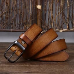 3.3CM Pure Cowhide Genuine Leather for Men's High Quality Jeans Brass Buckle Belts Cowboy Waistband Male Fashion Designer