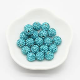 20pcs 10mm Mixed Colour Glass Rhinestone Clay Set Round Beads, disco Style Crystal Shambhala Beads For DIY Jewelry Making Crafts
