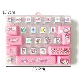키캡 클릭커 26-key Keycap Clicker Keychain Keyboard Key Caps Keychains for Bag Charms Cartoon Anti-stress Keycaps Pendant Xmas Gifts
