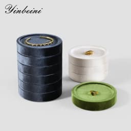 Yinbeini Premium Velvet Bracelet Display Tray Ring Bangle Placement Tray Jewelry Storage Tray TB004