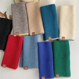 Korean Solid Color Half Finger Gloves Unisex Winter Knitted Gloves Women's Faux Cashmere Warm Gloves Hand Wrist Warmer Mittens