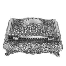 Vintage Jewelry Box Metal Jewelry Box Rectangular Trinket Storage Box Vintage Jewelry Box for Women Girls Birthday Christmas