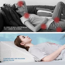 Wedge Pillow for Sleeping Bed,Air Layer Memory Foam for Back, Leg, and Knee Pain Relief Triangle Pillow with Removable Cover