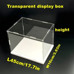 1pc Transparent Self-Assembled Acrylic Display Box Dustproof Storage Display Cabinet, Suitable for Car Models/Toys/Collectibles