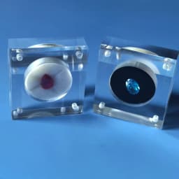 Loose Diamond Storage Box Transparent Gemstone Jewelry Display Stand Gems Organizer Bare Stone Box CVD Zircon Showcase 2Pcs