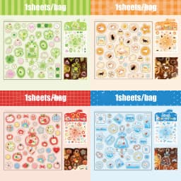 Laser Silver Resin Drop Sticker Sheet Planner Decor Sticker Journal Collage Card Frame Phone Case Mug Card Holder, Mr. Paper