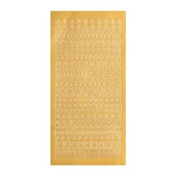 1 Sheet Waterproof English letter Digital Decorative Gold Sticker Scrapbooking diy Label Diary Album Journal Planner
