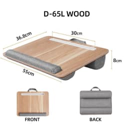 MUMUCC Wooden Suspended Bed Laptop Desk, Portable 15 Inch Bed Study Table with Handle, Sponge Cushion & ABS Slot, Compact