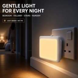 Melery Auto 0.3W LED Night Light UK Plug in Warm/Day White Dusk Till Dawn Daylight Sensor Smart Energy Saving Design Home Office