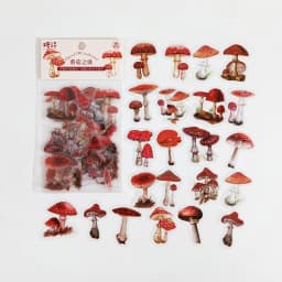 40 Pcs/pack Assorted Plant Flower Mushroom Ginkgo Pet Decorative Diary Stickers Sticky Notes for Scrapbooking Planner Stationery