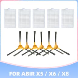 Accessories For ABIR X5 / X6 / X8 Genio Navi N600 Robotic Vacuum Cleaner 3-Arms Side Brush Hepa Filter Replacement Spare Parts