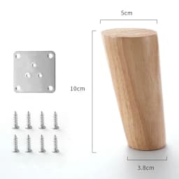 4Pcs Solid Wood Furniture Legs Height10-30cm Inclined Cone Sofa Bed Cabinet Table and Chair Replacement Feet Sloping