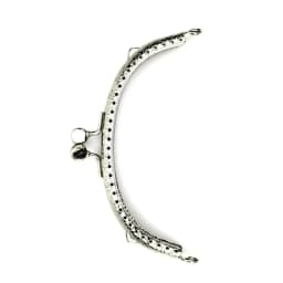 1 Piece 12.5 CM Silver Arch Metal Purse Frame Flat Round Head Vintage Embossing Kiss Clasp Lock Bag Accessorie