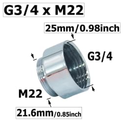 Brass 3/4" To M22 Thread Connector Garden Household Faucet Adapter Durable Joint Coupler Fittings