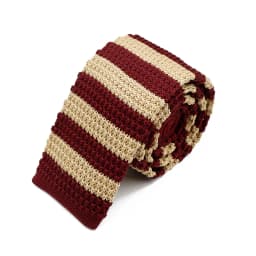 New 5.5cm Knitted Tie for Men and Women in Red Green Grey Striped Colorful Pattern Slim Fit Narrow Winter Tie Accessories Gift