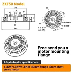 Precision Harmonic Drive Gearbox for Nema 17/23 Stepper 40-130mm Servo Motors High Torque Compact Laser Cutting Head Positioning