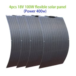 Solar Panels 100W 200W 300W 400W Solar Panel Kit or 18V Flexible Mono Photovoltaic Solar Plate Power 12V 24V Camping Car