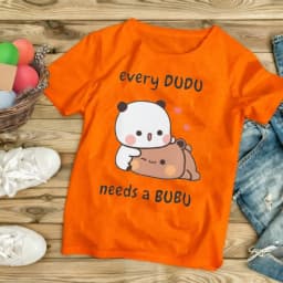 Every Dudu Needs A Bubu Cute Panda Bear Hug Clothing Kawaii Bubu Dudu Classic Unisex Anniversary Gifts Short Sleeve Tees